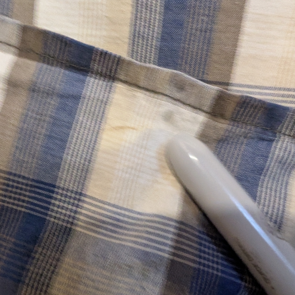 Carhartt Men's 2XL Grey Blue White Plaid‎ Button Down Work Shirt Casual - Picture 12 of 12